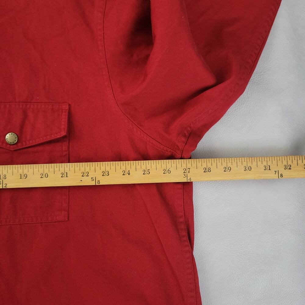 Orvis Malpai 1/4 Snap Popover Red Pockets Cotton Long Sleeve Shirt Mens Size XL - Picture 4 of 11